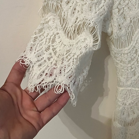 NWOT Pins and Needles Lace Crochet Lace Mini Shift Dress in Ivory Size Small - Picture 7 of 9